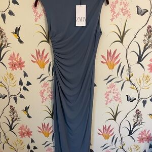 Zara Blue Sleeveless Women's Dress